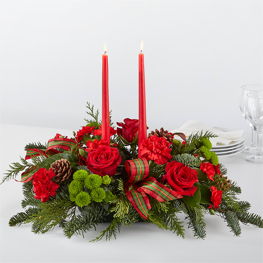 By the Candlelight Centerpiece – Morgan Hill Florist, San Jose CA