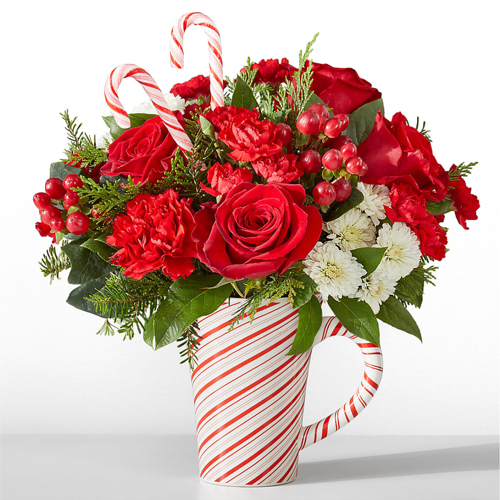 Peppermint Swirl Mug – Morgan Hill Florist, San Jose CA