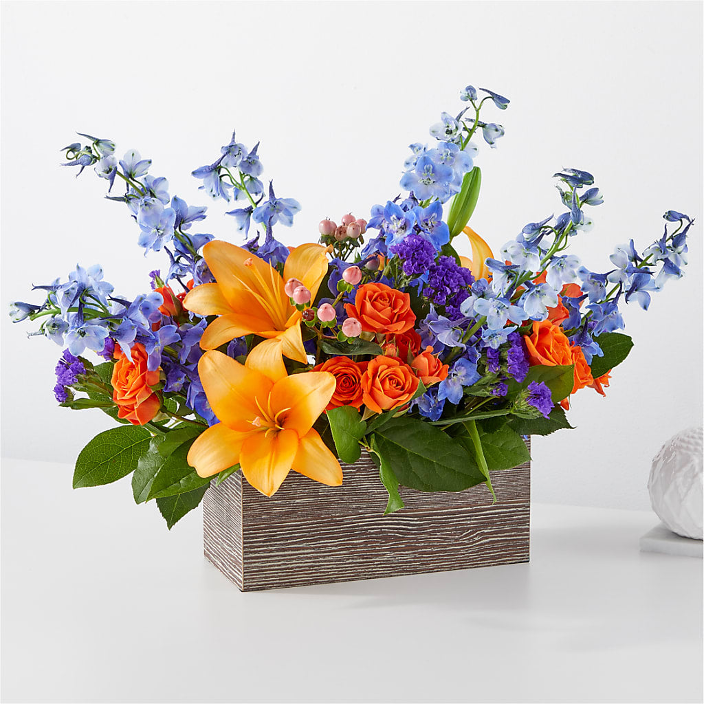 Radiant Citrus Box Bouquet – Morgan Hill Florist, San Jose CA