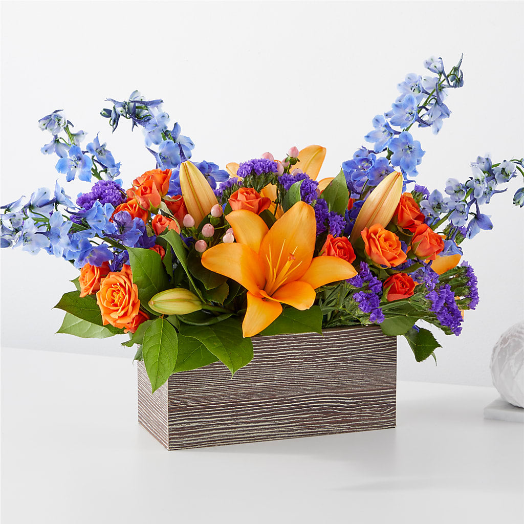 Radiant Citrus Box Bouquet – Morgan Hill Florist, San Jose CA