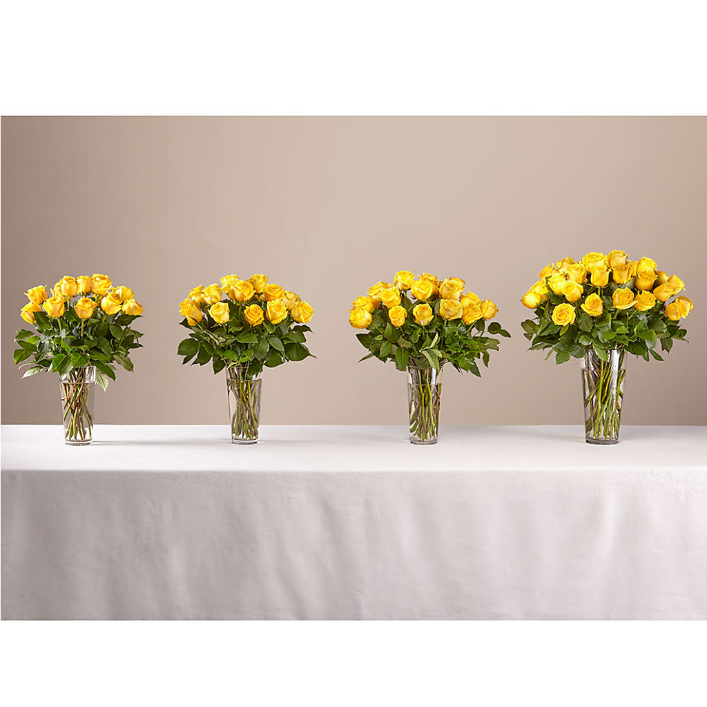 Long Stem Yellow Rose Bouquet – Morgan Hill Florist, San Jose CA