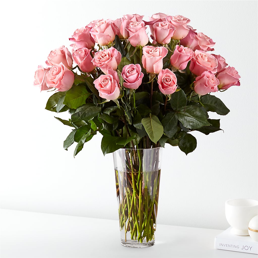 Long Stem Pink Rose Bouquet – Morgan Hill Florist, San Jose CA