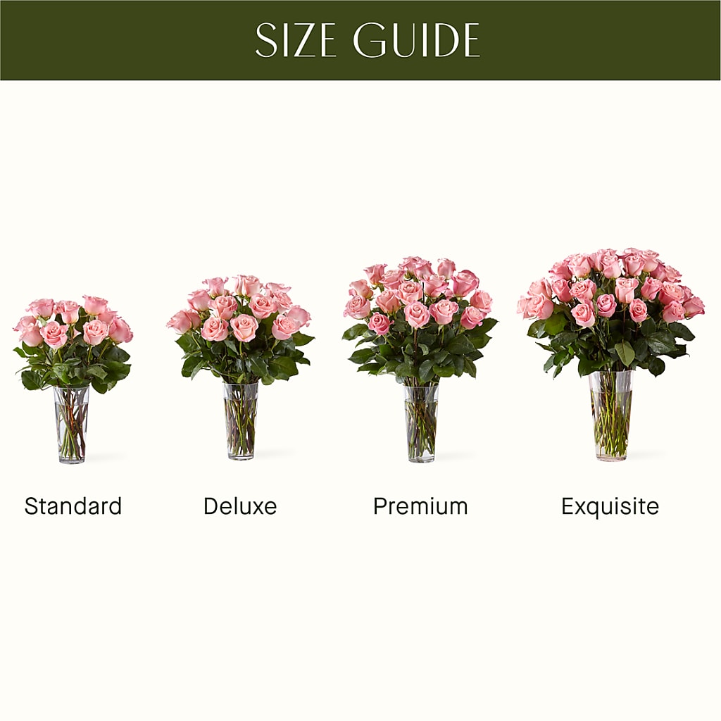 Long Stem Pink Rose Bouquet – Morgan Hill Florist, San Jose CA