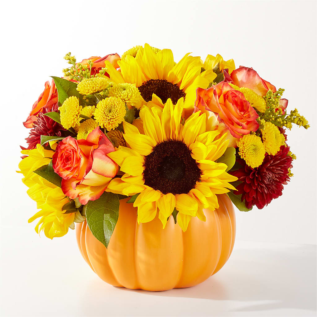 Golden Gourd Pumpkin Bouquet – Morgan Hill Florist, San Jose CA