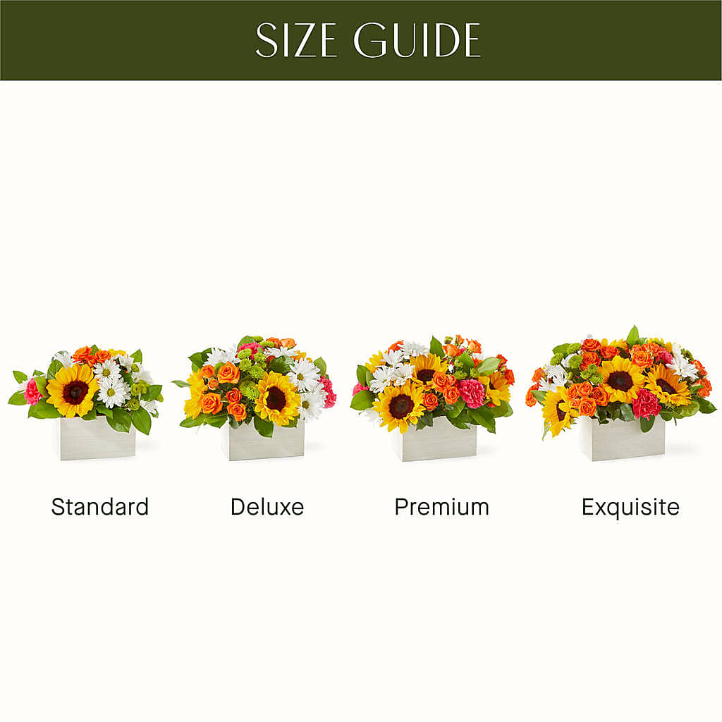 Sun-drenched Blooms Box Bouquet – Morgan Hill Florist, San Jose CA