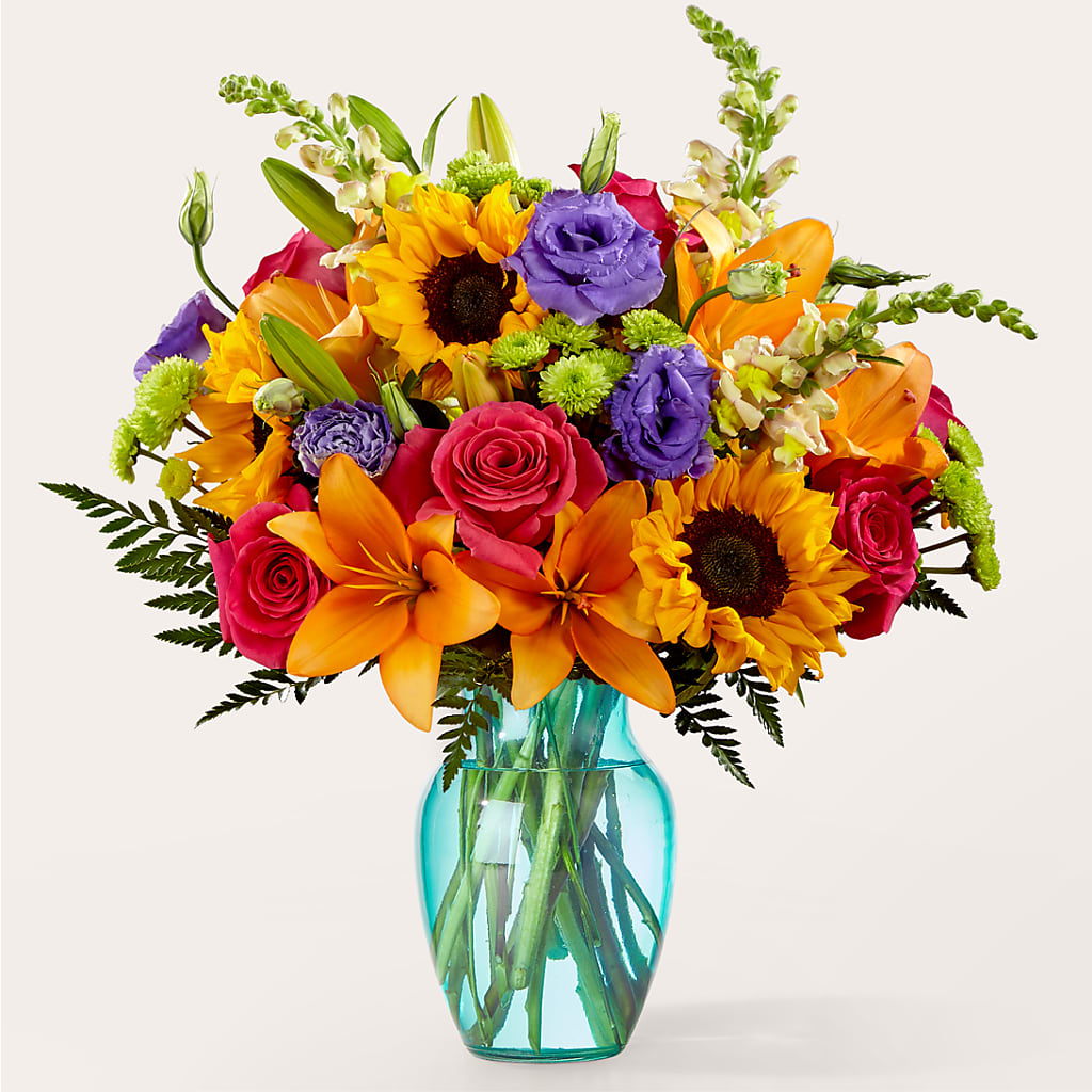 Double Rainbow Bouquet – Morgan Hill Florist, San Jose CA