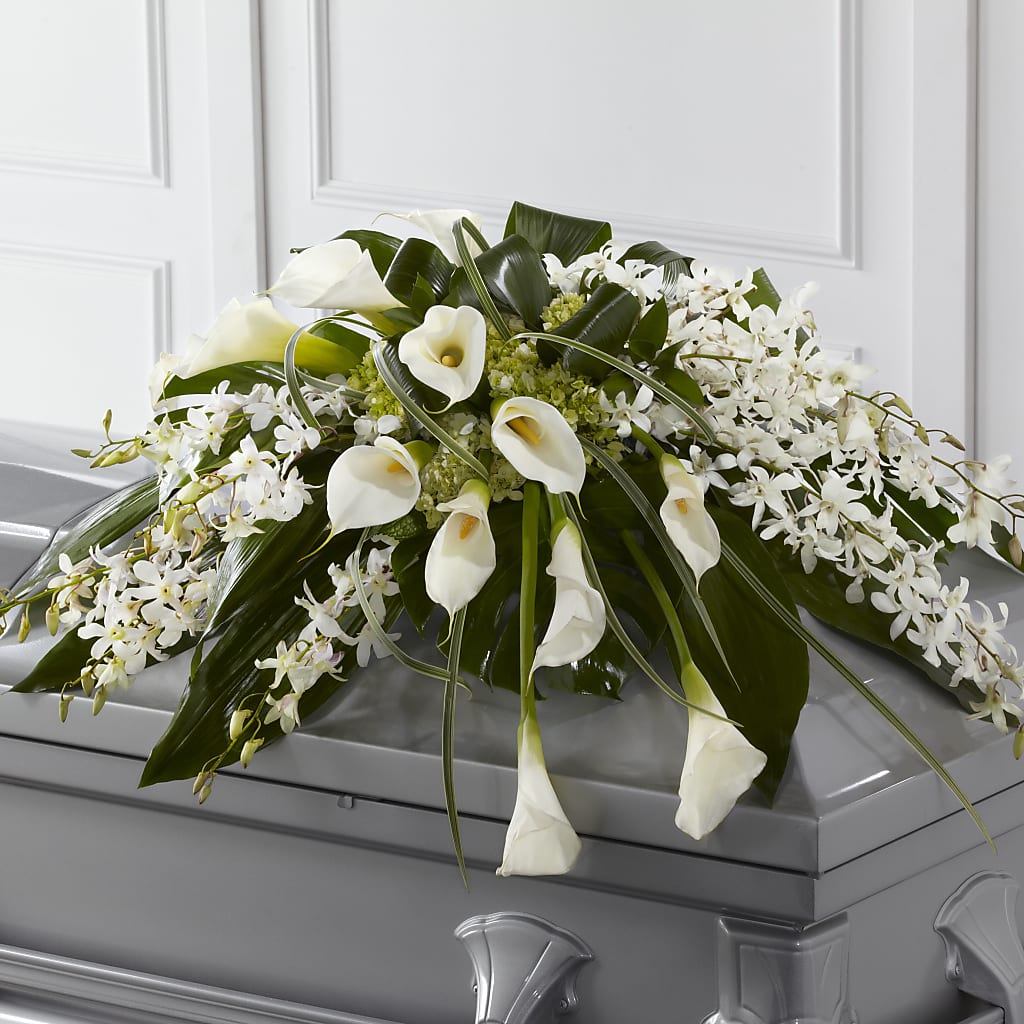 Angel Wings Casket Spray – Morgan Hill Florist, San Jose CA