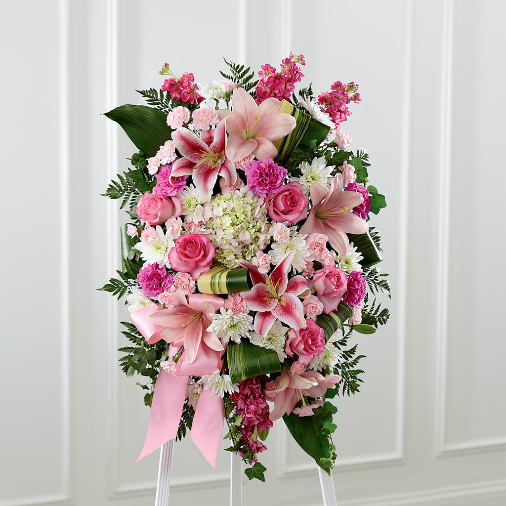 Comforting Standing Spray – Morgan Hill Florist, San Jose CA