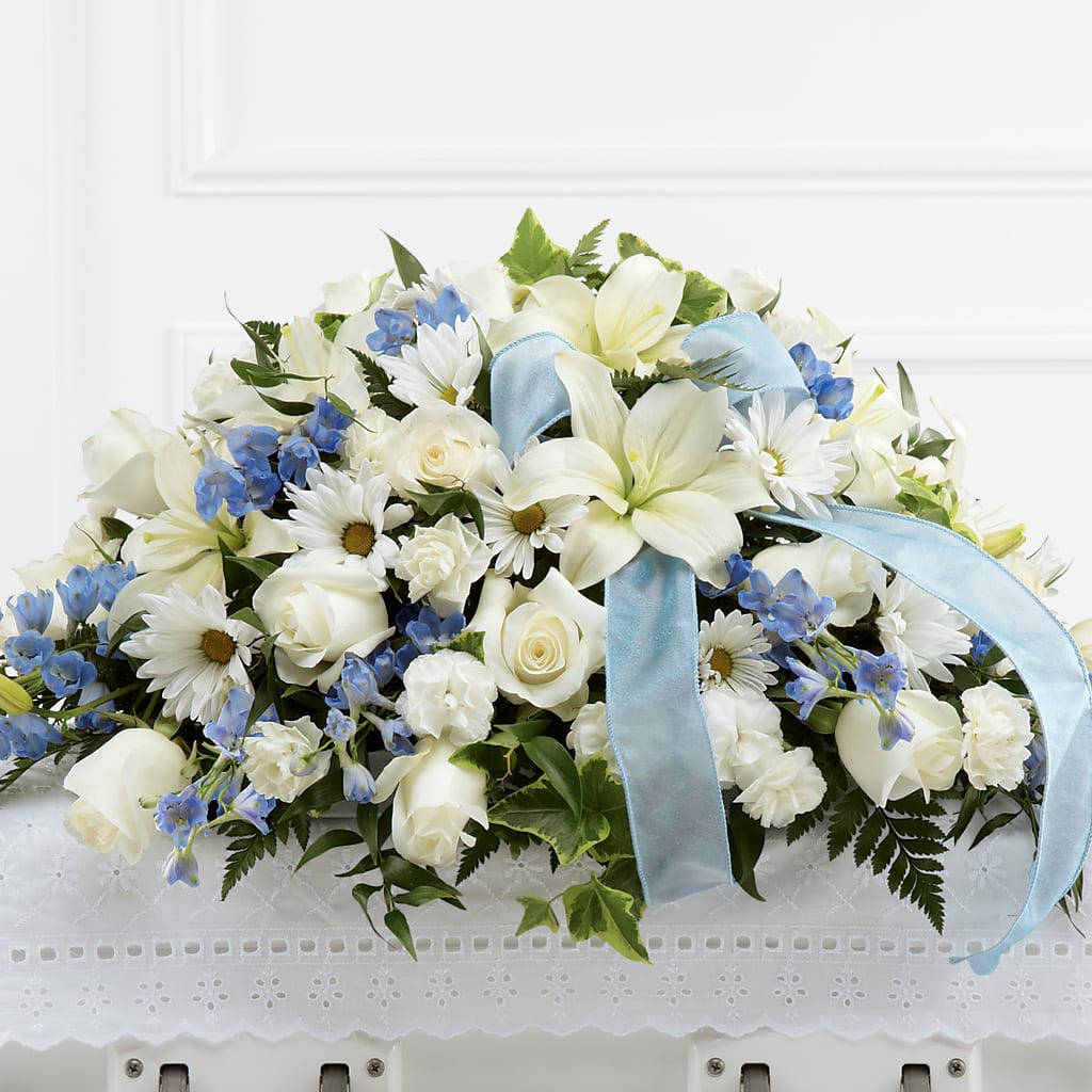 Tender Treasure Casket Spray – Morgan Hill Florist, San Jose CA