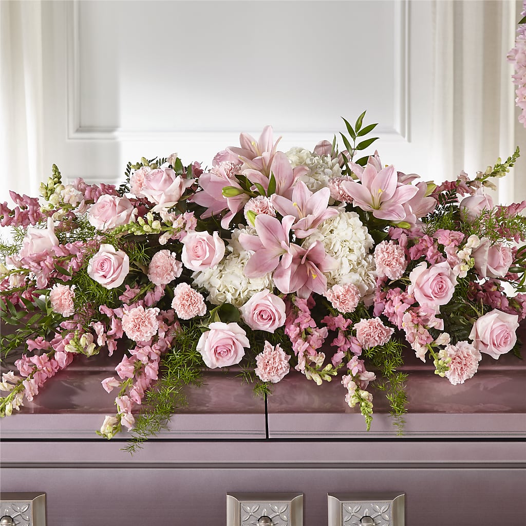 Life & Remembrance Casket Spray – Morgan Hill Florist, San Jose CA