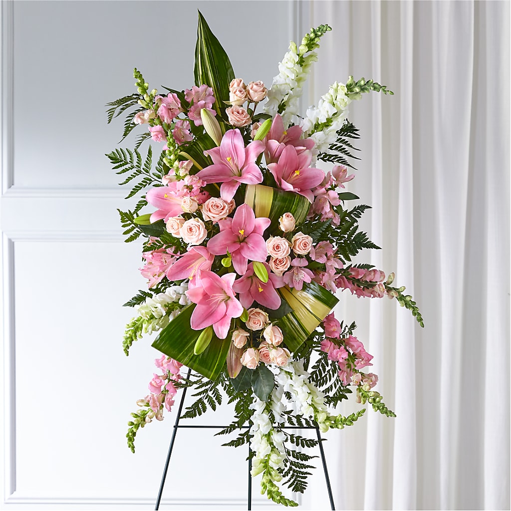 Elegant Embrace Standing Spray – Morgan Hill Florist, San Jose CA