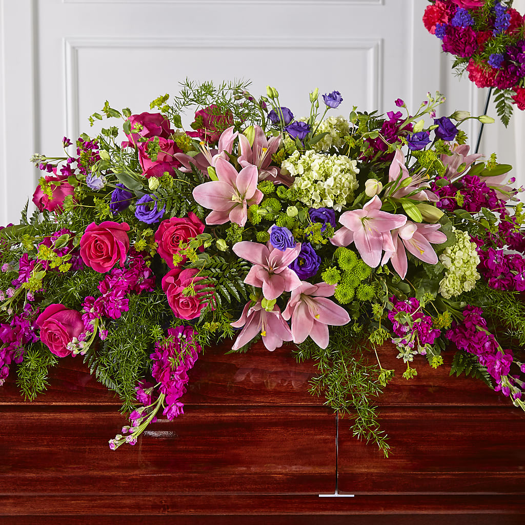 Radiant Tribute Casket Spray – Morgan Hill Florist, San Jose CA