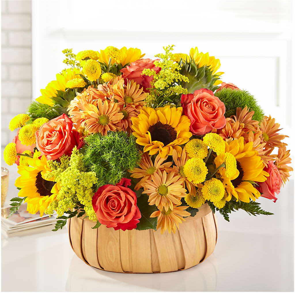 Harvest Sunflower Basket – Morgan Hill Florist, San Jose CA