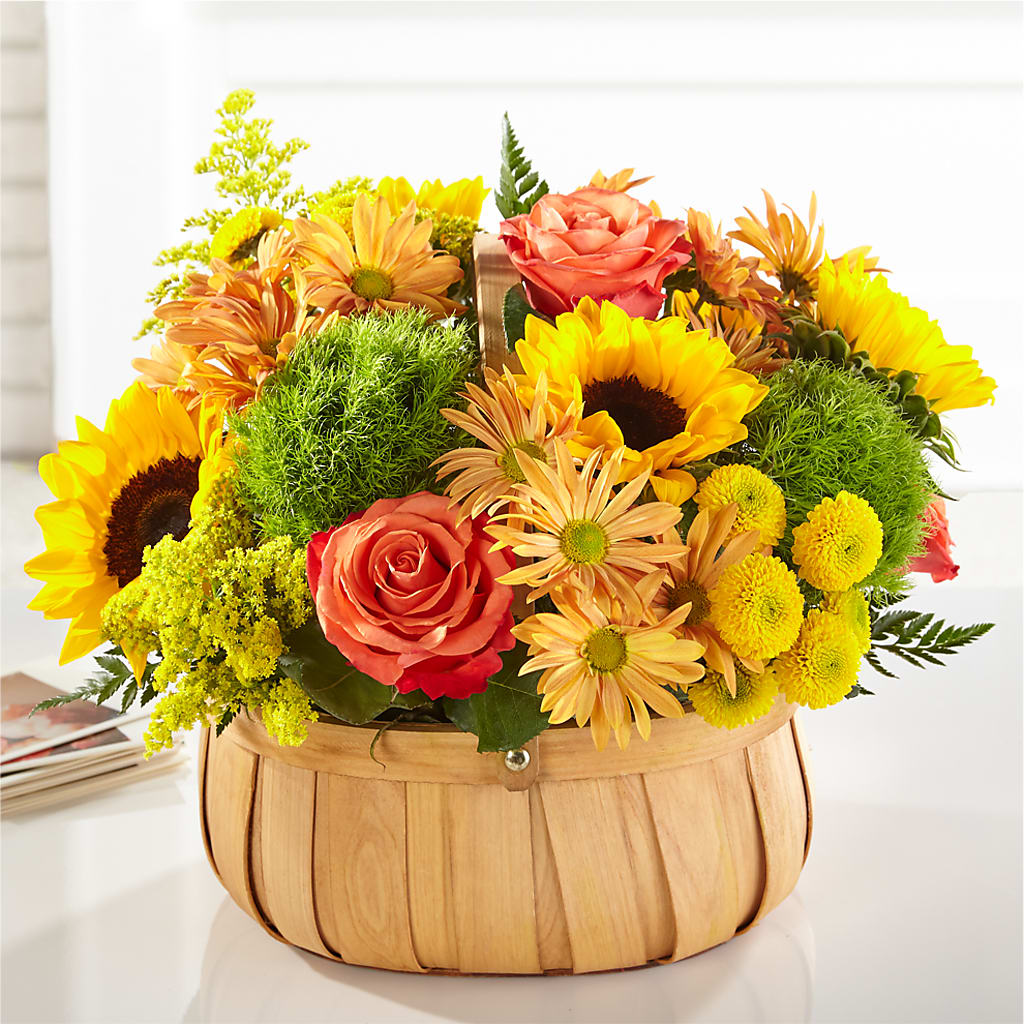 Harvest Sunflower Basket – Morgan Hill Florist, San Jose CA