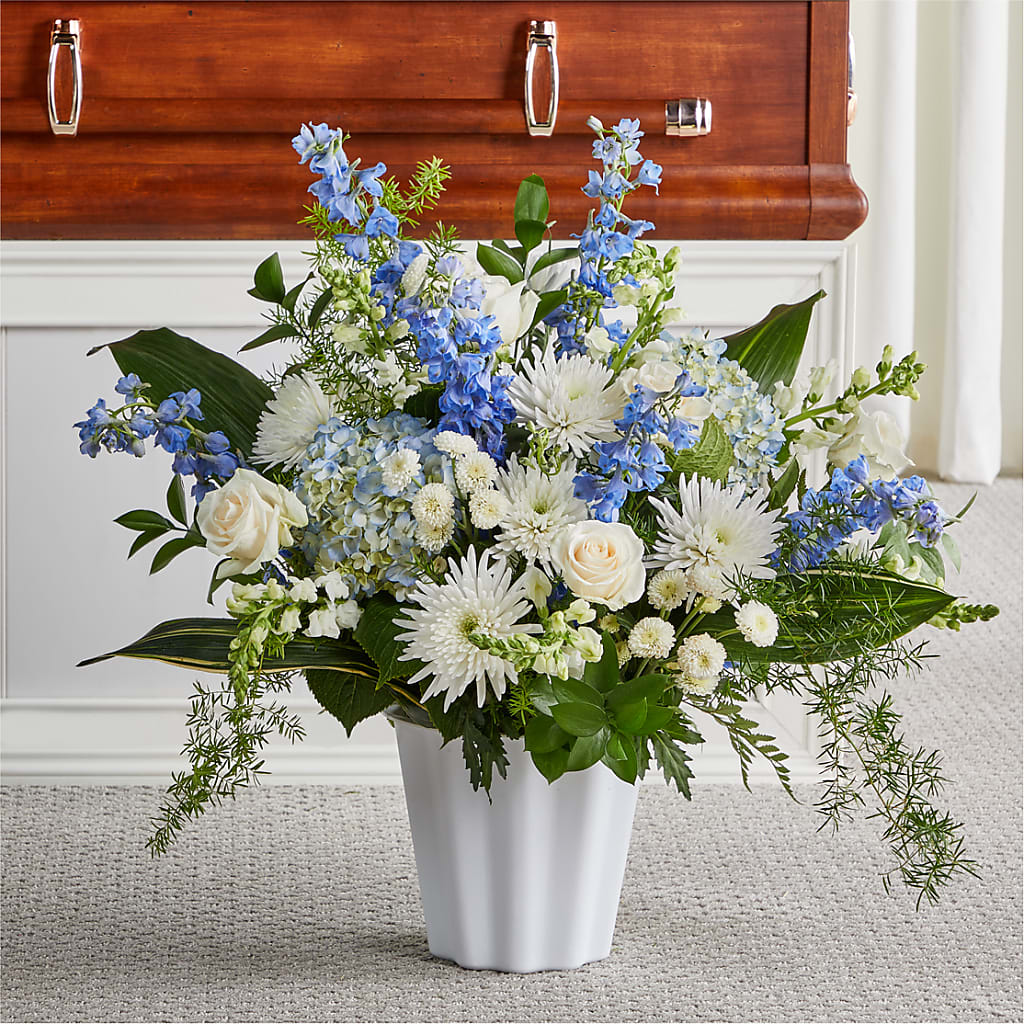 Everlasting Memories Floor Basket – Morgan Hill Florist, San Jose CA
