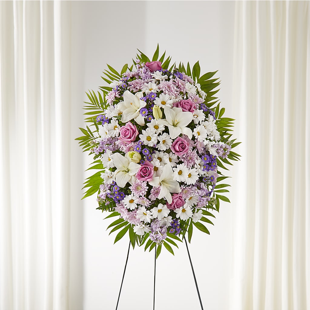 Surrounded by Love Standing Spray – Morgan Hill Florist, San Jose CA