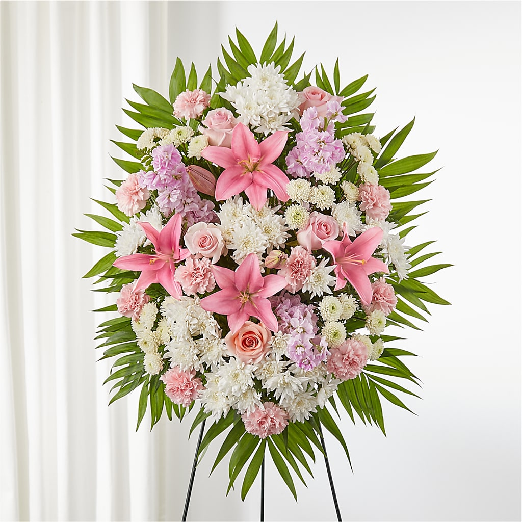 Offering Solace Standing Spray – Morgan Hill Florist, San Jose CA