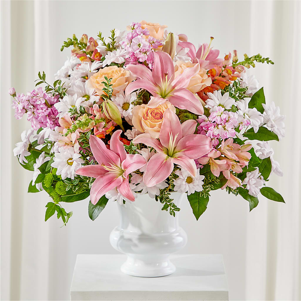 Heartfelt Gesture Urn Arrangement – Morgan Hill Florist, San Jose CA