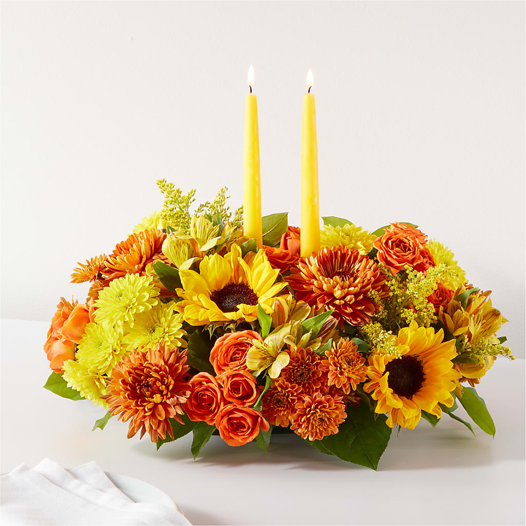 Autumn Harmony Centerpiece – Morgan Hill Florist, San Jose CA