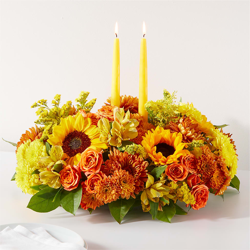 Autumn Harmony Centerpiece – Morgan Hill Florist, San Jose CA