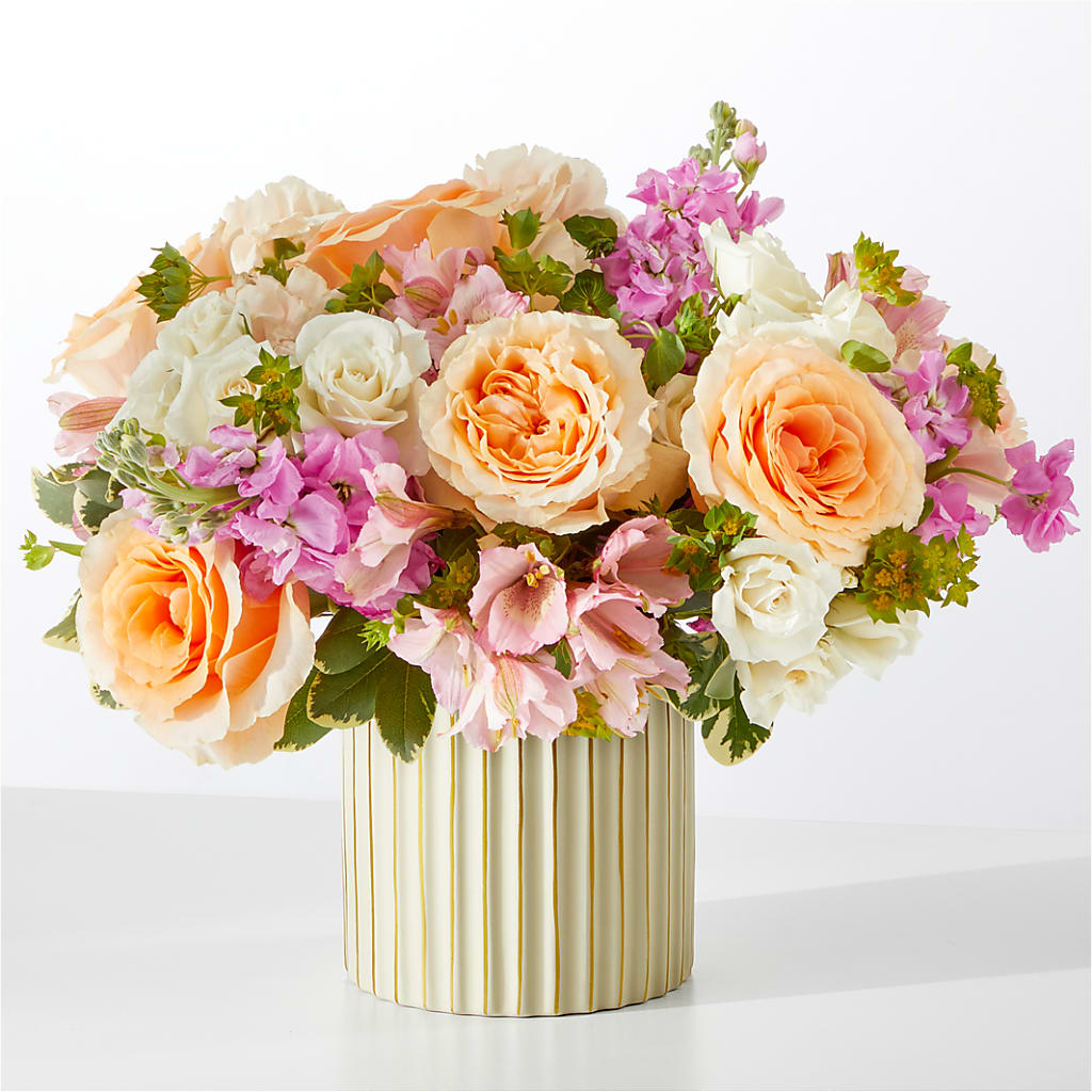 Paradise Bouquet with Ivory Vase – Morgan Hill Florist, San Jose CA