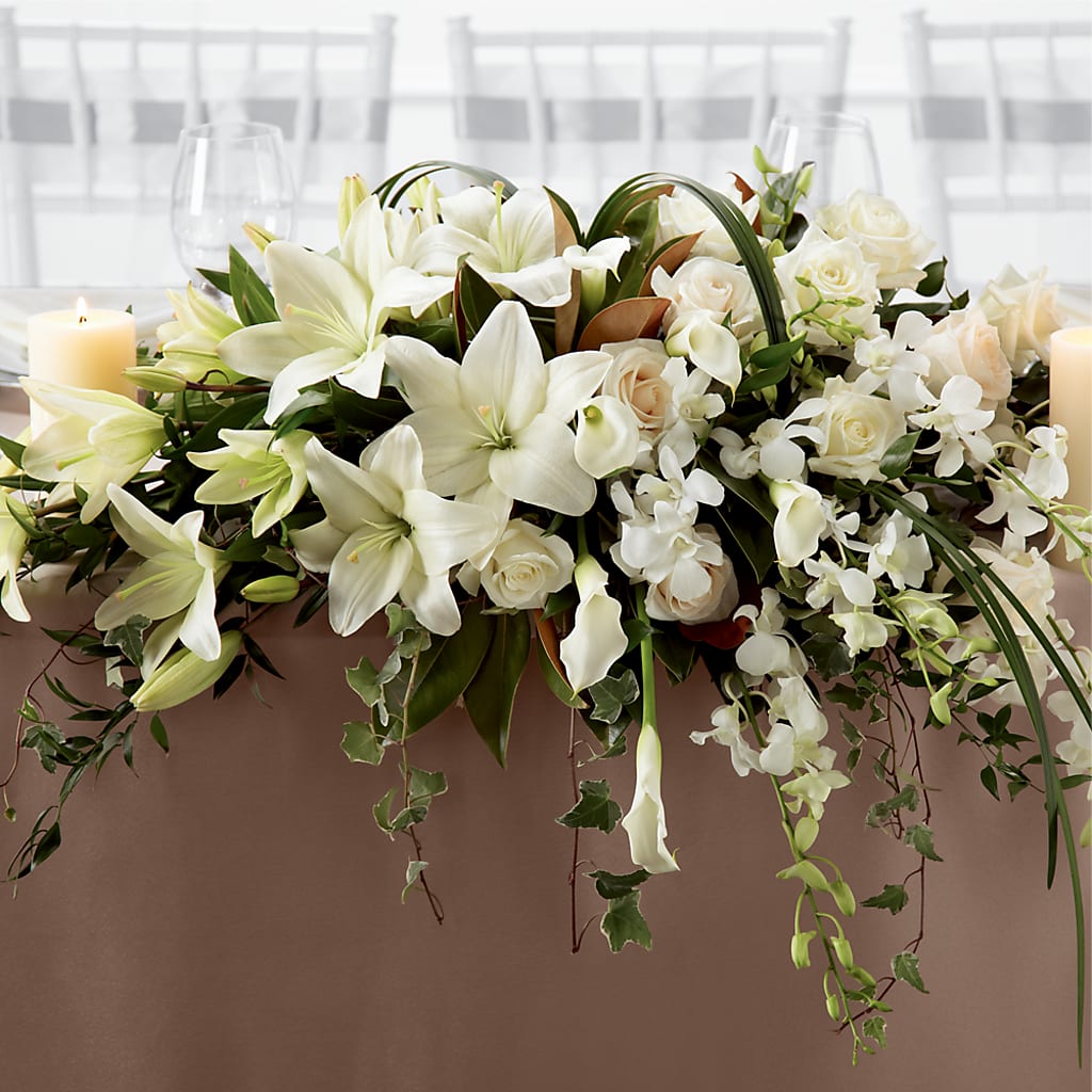 White Linen Arrangement – Morgan Hill Florist, San Jose CA