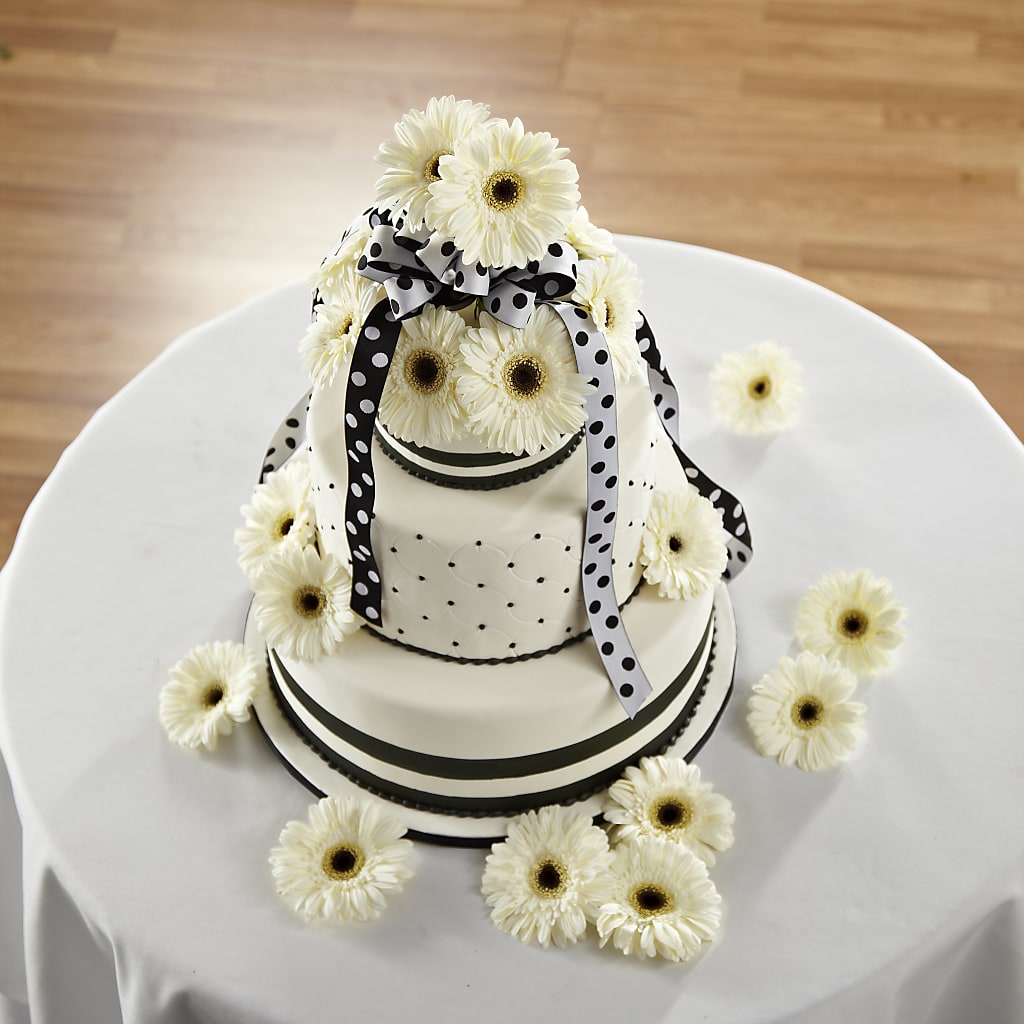 Simple Sophistication Cake Décor – Morgan Hill Florist, San Jose CA