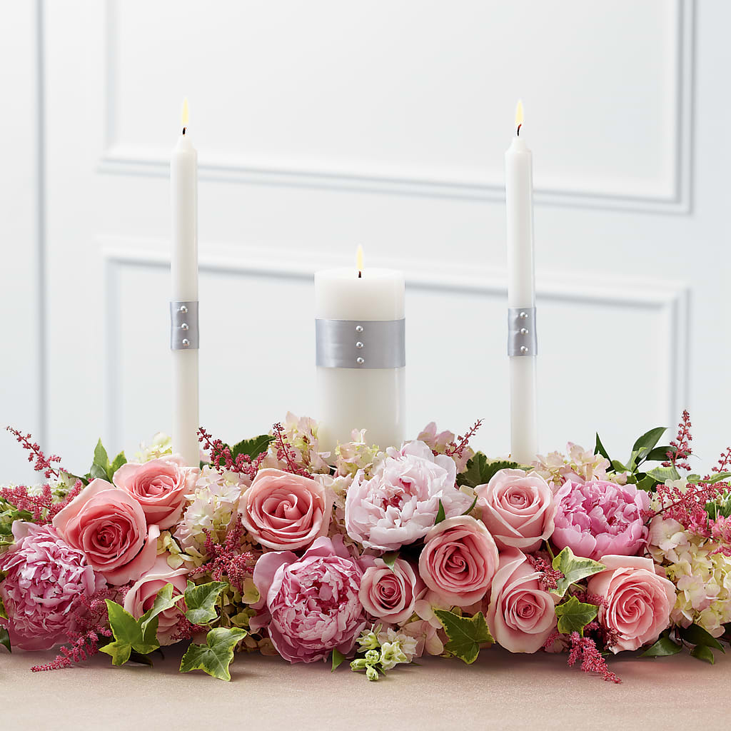 Worldwide Romance Unity Candle Arrangement – Morgan Hill Florist, San Jose CA