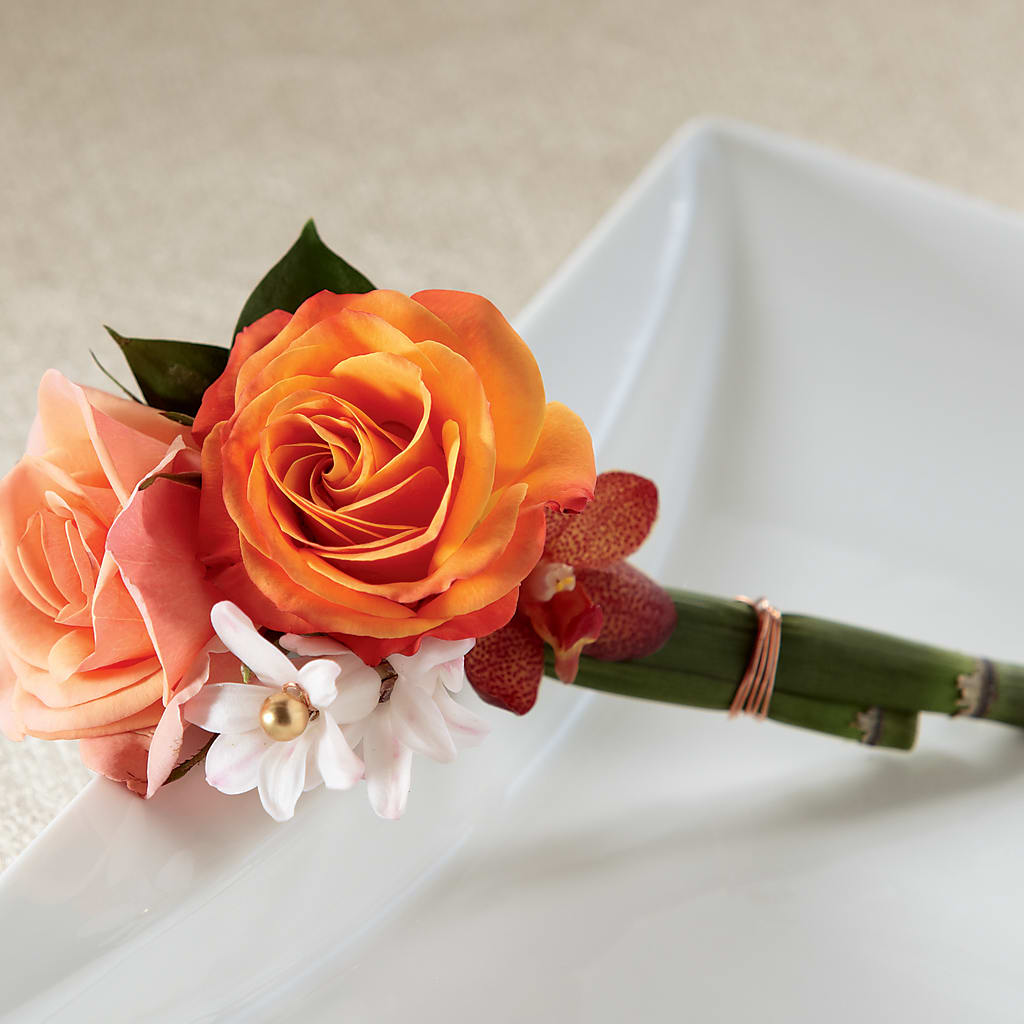 Sunset Dream Boutonniere – Morgan Hill Florist, San Jose CA