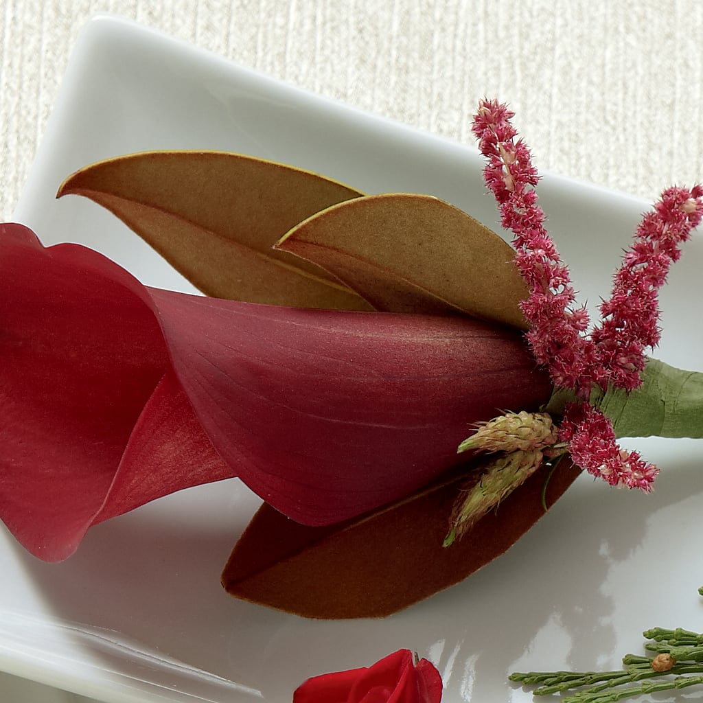Red Calla Boutonniere – Morgan Hill Florist, San Jose CA