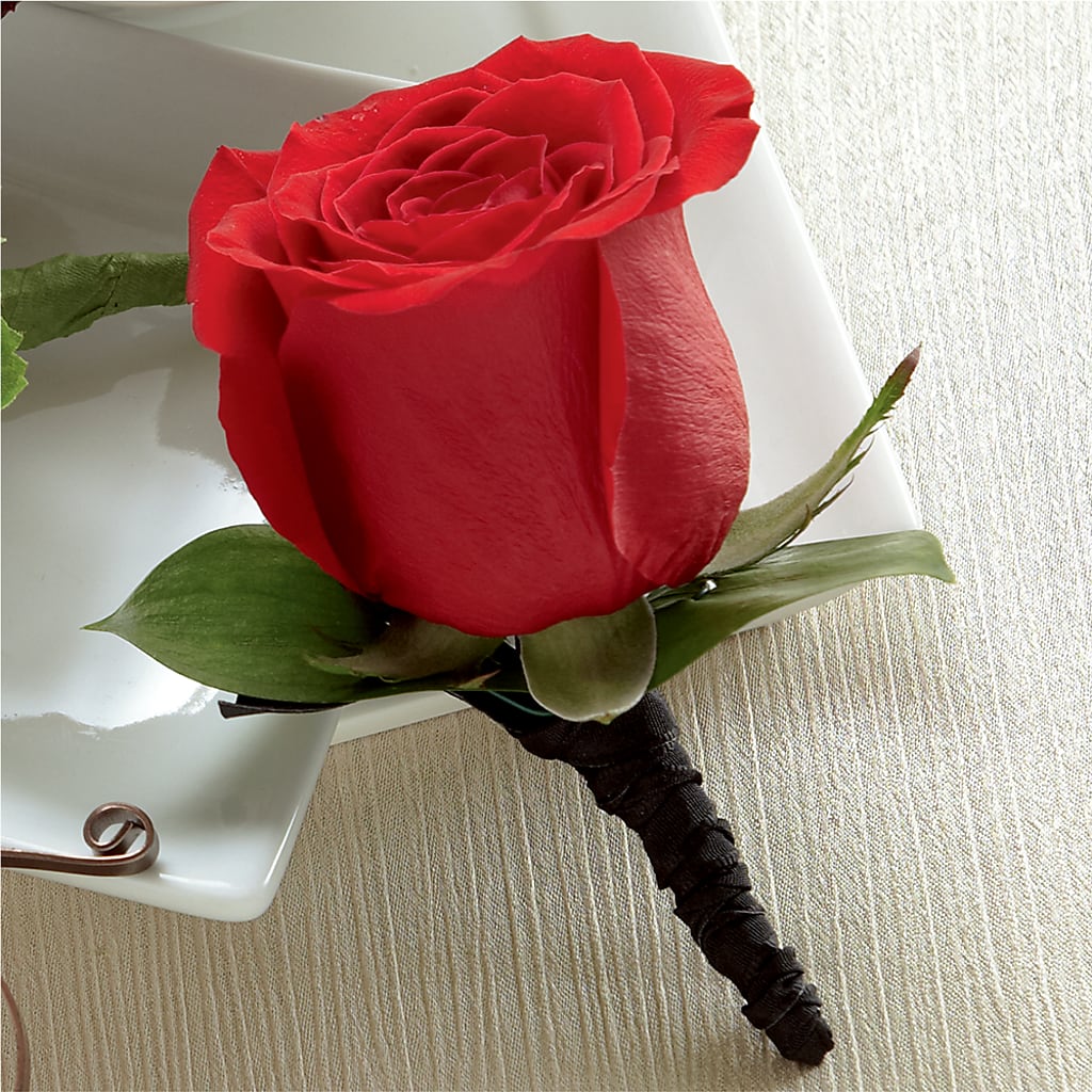 Red Rose Boutonniere – Morgan Hill Florist, San Jose CA