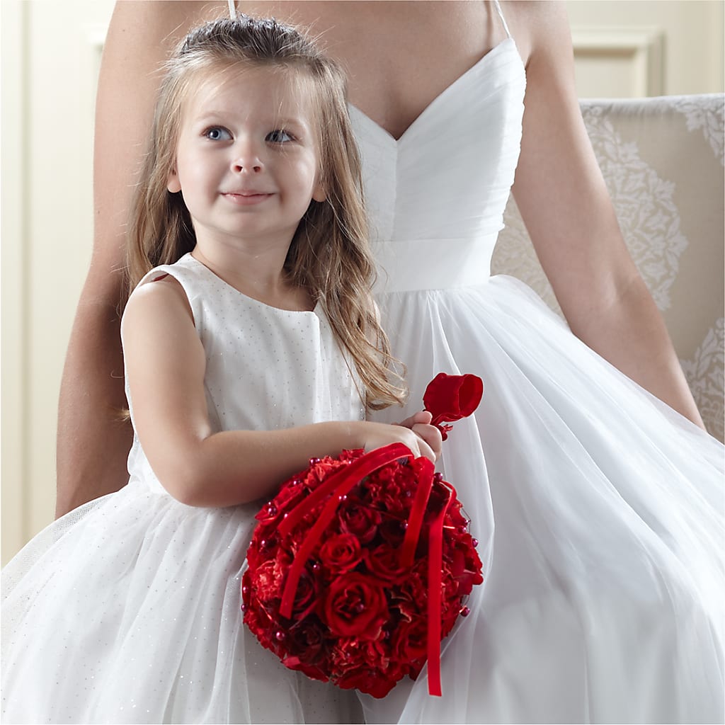 Pure at Heart Flower Girl Arrangement – Morgan Hill Florist, San Jose CA