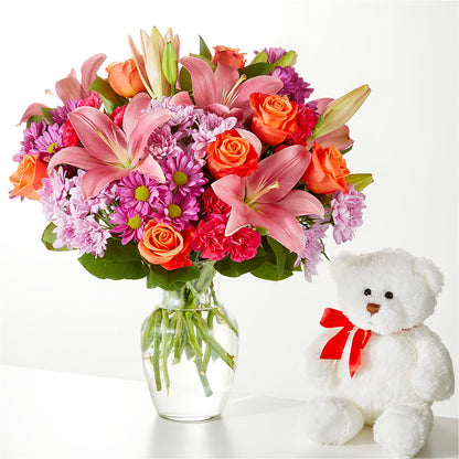 One and Only Bouquet and Bear Bundle –  Morgan Hill Florist, San Jose CA