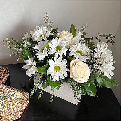 Fresh Linen Box Bouquet –  Morgan Hill Florist, San Jose CA