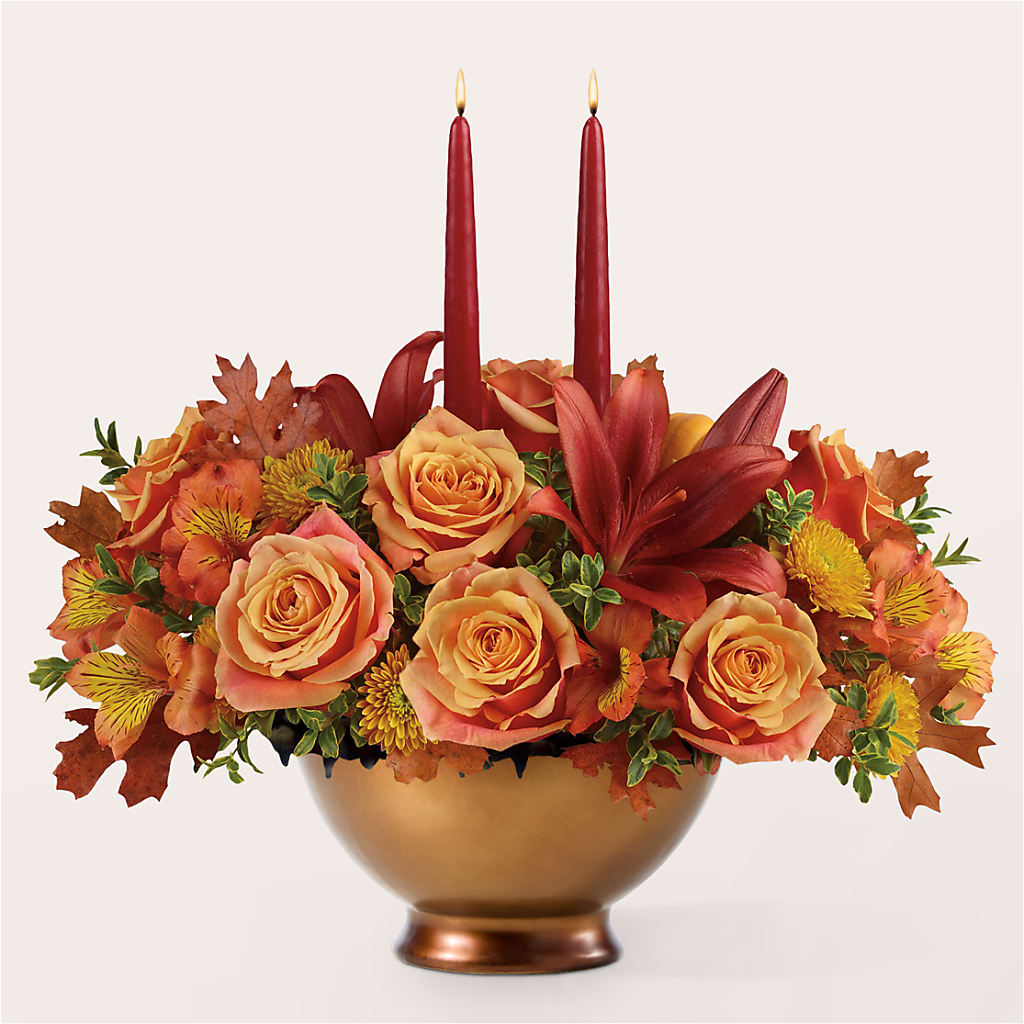 Harvest Table Centerpiece –  Morgan Hill Florist, San Jose CA
