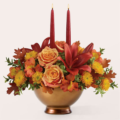 Harvest Table Centerpiece –  Morgan Hill Florist, San Jose CA