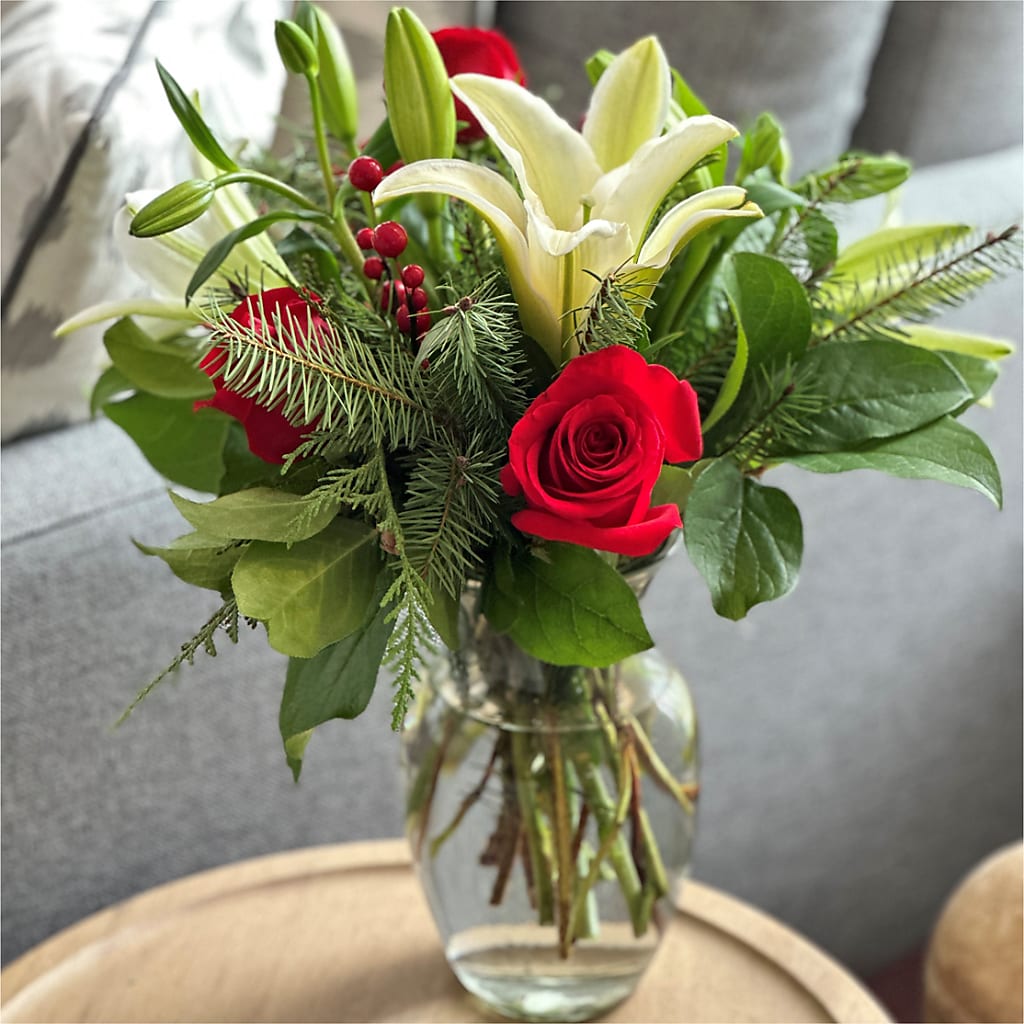 Sparkling Snowflakes Bouquet –  Morgan Hill Florist, San Jose CA