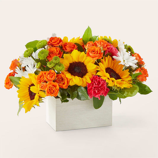 Sun-drenched Blooms Box Bouquet –  Morgan Hill Florist, San Jose CA