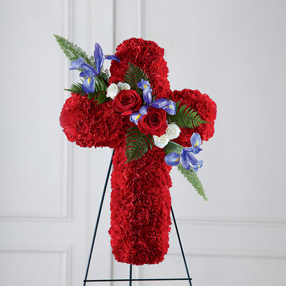 Faithful Hero Floral Cross –  Morgan Hill Florist, San Jose CA