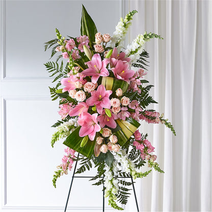 Elegant Embrace Standing Spray –  Morgan Hill Florist, San Jose CA
