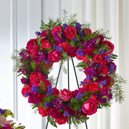 Calming Colors Wreath –  Morgan Hill Florist, San Jose CA