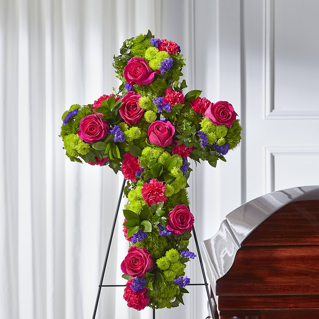 Tribute Rose Floral Cross –  Morgan Hill Florist, San Jose CA
