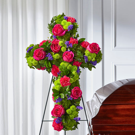 Tribute Rose Floral Cross –  Morgan Hill Florist, San Jose CA