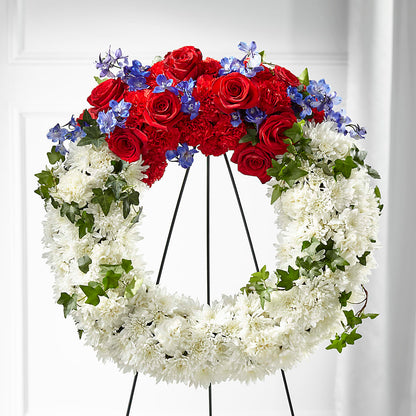 Patriotic Passion Wreath –  Morgan Hill Florist, San Jose CA