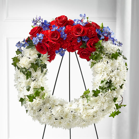 Patriotic Passion Wreath –  Morgan Hill Florist, San Jose CA