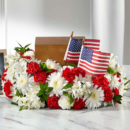Spirit of Patriotism Cremation Adornment –  Morgan Hill Florist, San Jose CA