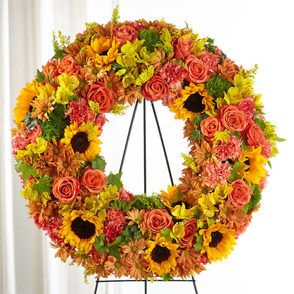 Autumnal Memories Wreath (Standard) –  Morgan Hill Florist, San Jose CA