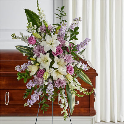 Grateful Hearts Standing Spray –  Morgan Hill Florist, San Jose CA