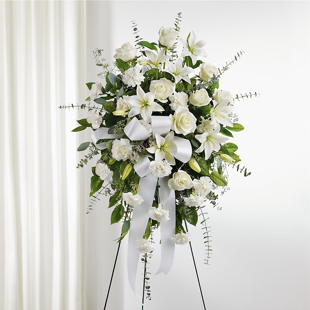 With Care Standing Spray –  Morgan Hill Florist, San Jose CA