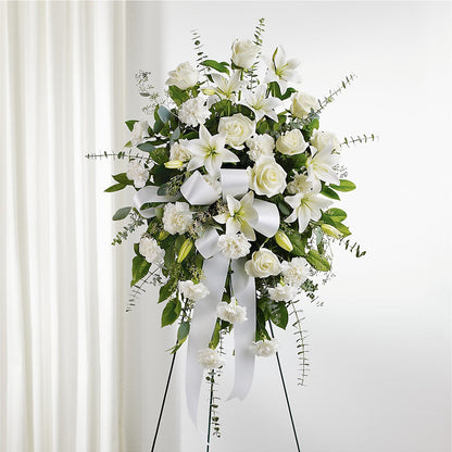 With Care Standing Spray –  Morgan Hill Florist, San Jose CA
